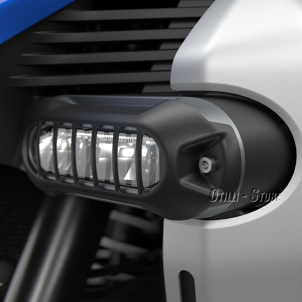 Motorcycle LED Auxiliary Light Cover Fits for BMW R1300GS ADV R 1300 GS Adventure 2024 2025 Auxiliary Light Lamp Grille Guard Protector Stainless Steel Protective Cover
