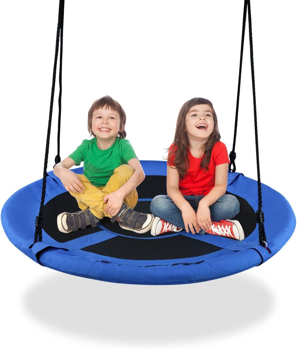 Relaxdays Balançoire nid ronde suspendue, pour enfants & adultes Relaxdays Balançoire nid ronde suspendue, pour enfants & adultes