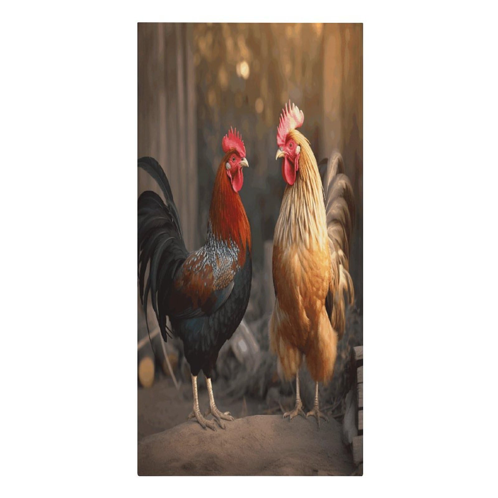 VstaDank Rooster and Chicken Beach Towels 30"x61" Microfiber Super Absorbent Large Bath Towels Cozy Soft Swim Travel Towel Quick Dry Thin Pool Towel Beach Accessories for Outdoor Adult