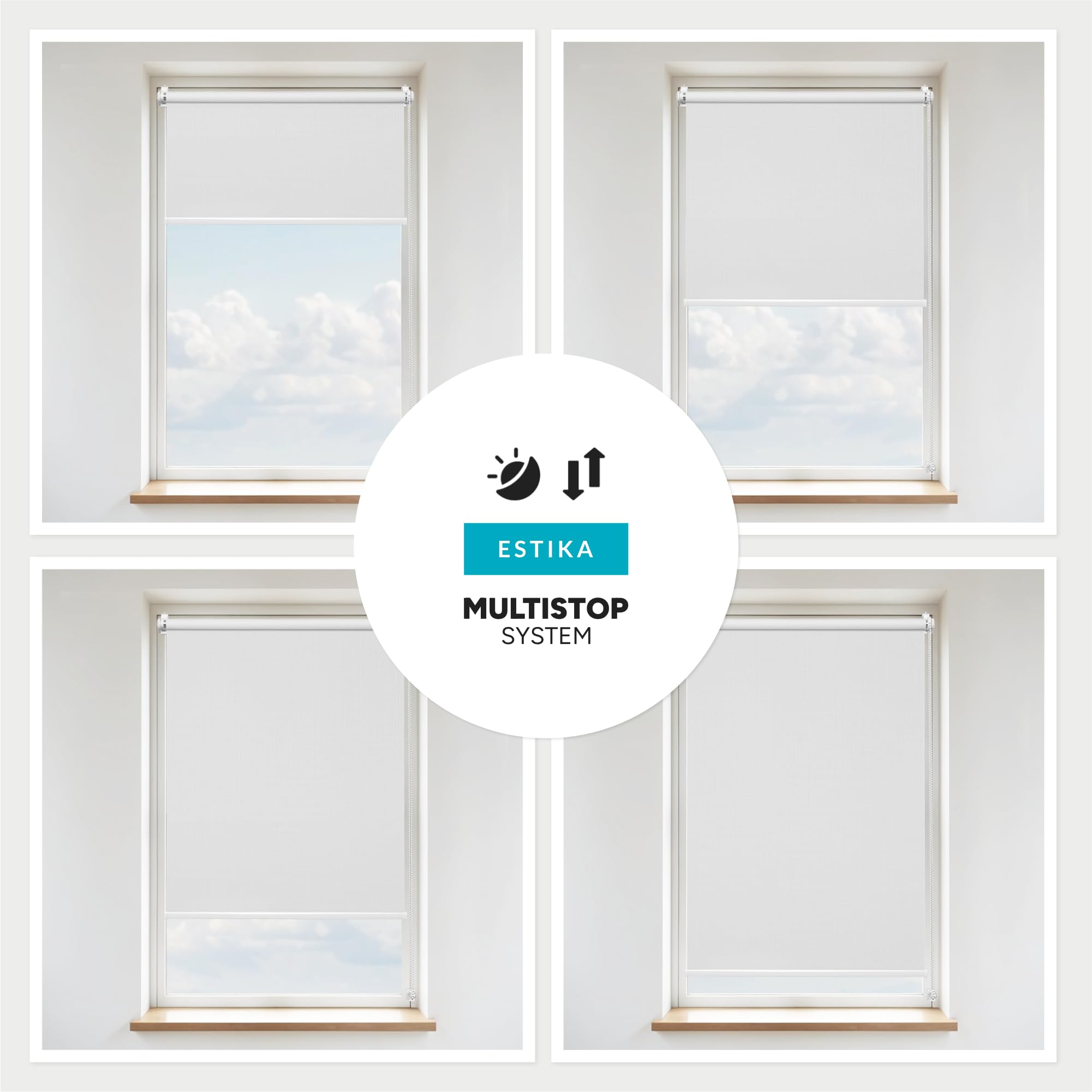 Tenda A Rullo Oscurante Estika 60x220cm - Montaggio Senza Fori Per Privacy E Protezione Sole - Foto 7