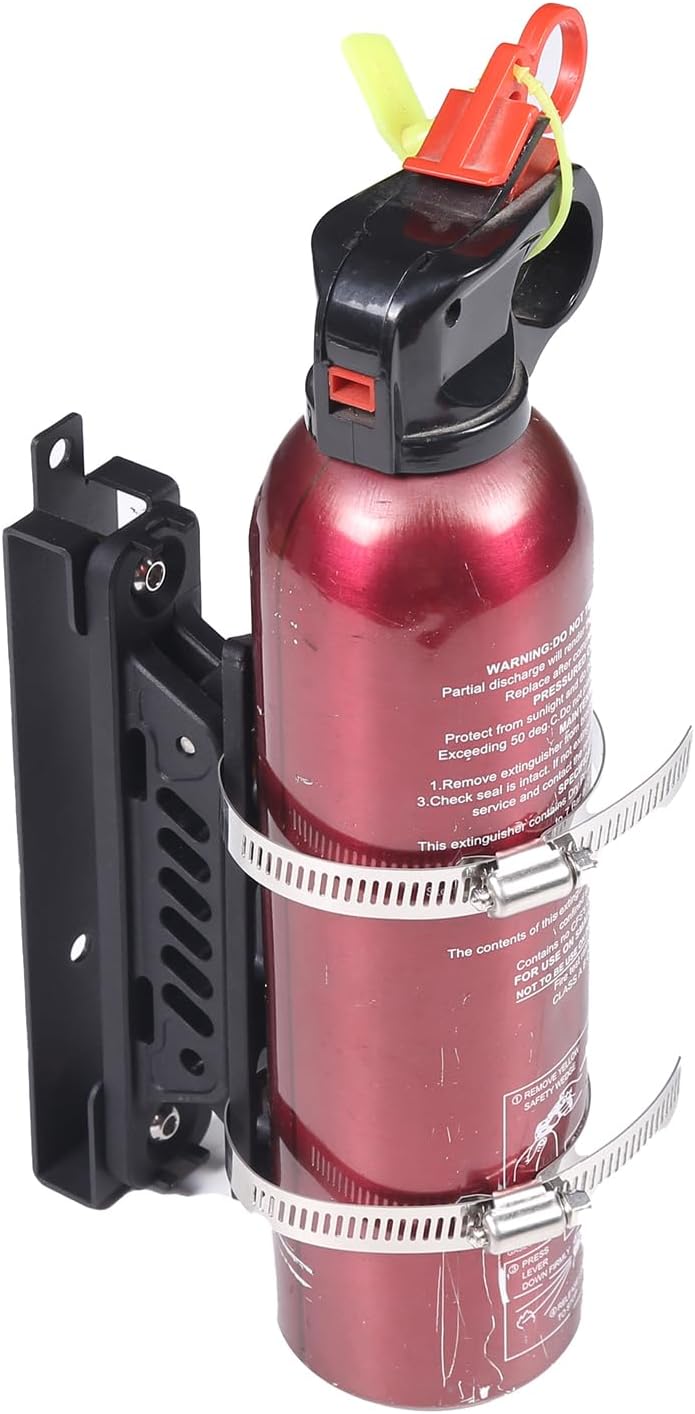 PIUGILH Tailgate Fire Extinguisher Mount Bracket Compatible with Land Rover Defender 2020-2023, Adjustable Roll Bar Fire Extinguisher Mount Holder, Aluminum, Quick Release