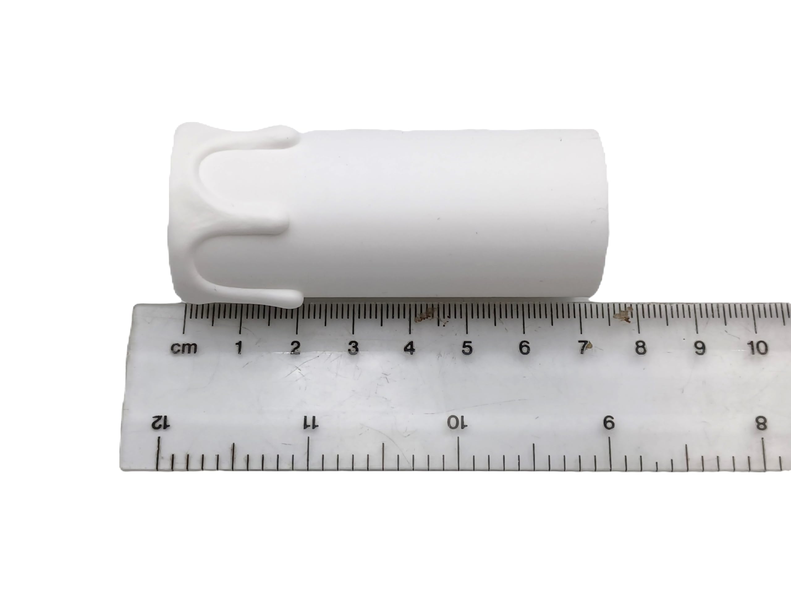 Chandelier Candle Tube Sleeves White Plastic Drip Effect 70mm x 26mm Pack Of Five