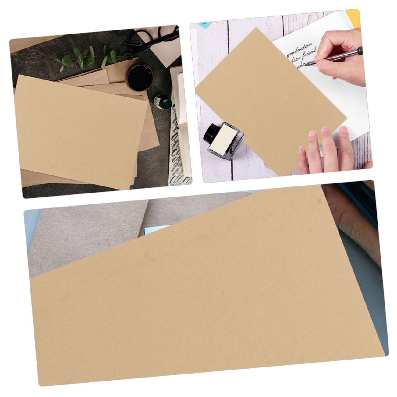 Braunes Buchbinderpapier A4 160g für Schreiben und Basteln, 100 Blatt