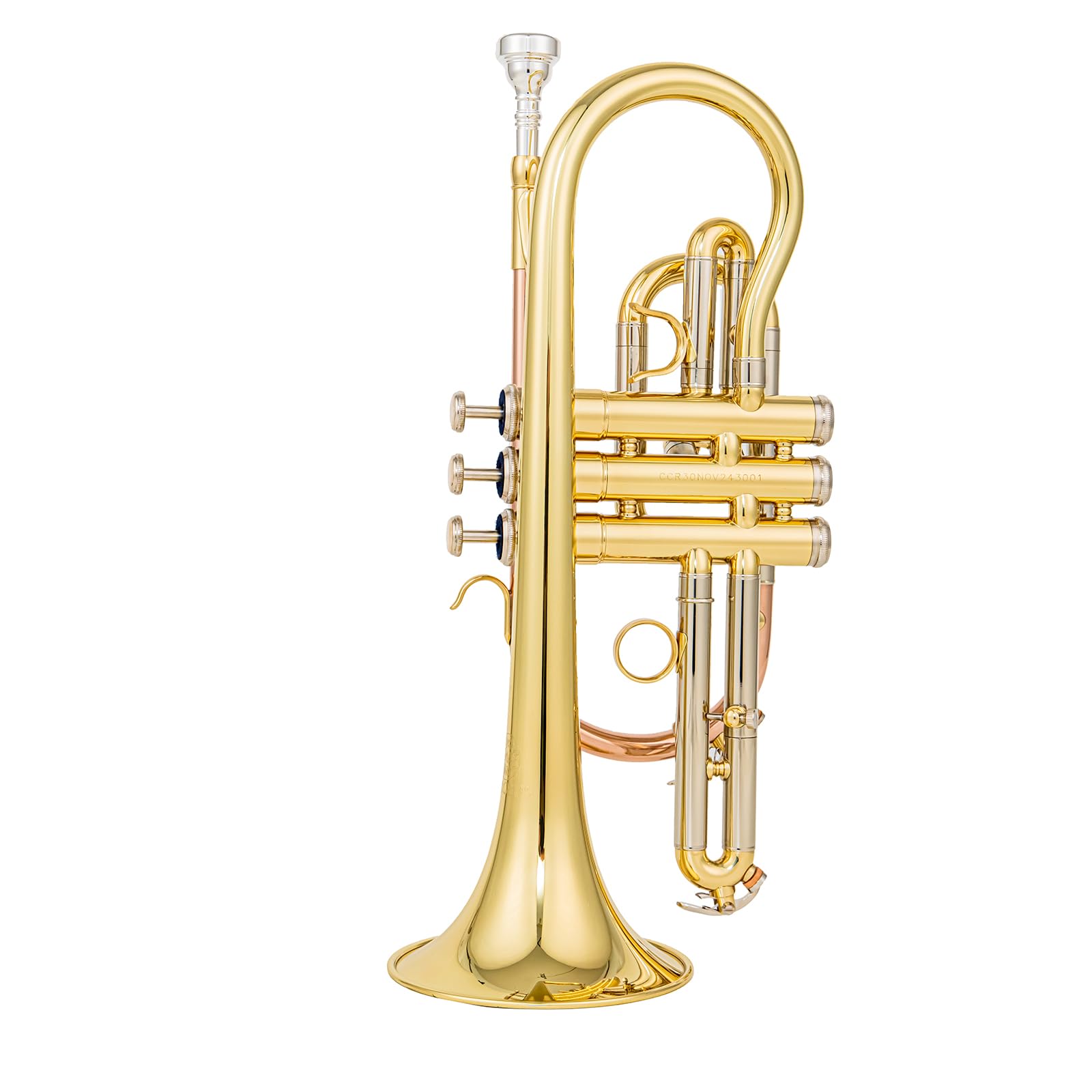 ACR-8330 Bb cornet for beginners Intermediate players stainless steel valves gold brass leadpipe 120mm 2 water keys lightweight durable lacquered instrument with case - Image 2