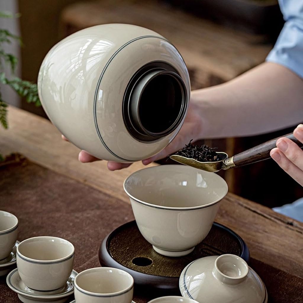 Ceramiczne słoiki na herbatę na żywność, uszczelnione słoiki, słoiki do przechowywania herbaty, domowe retro słoiki na herbatę, ręcznie robione ceramiczne słoiki, pojemniki do przechowywania