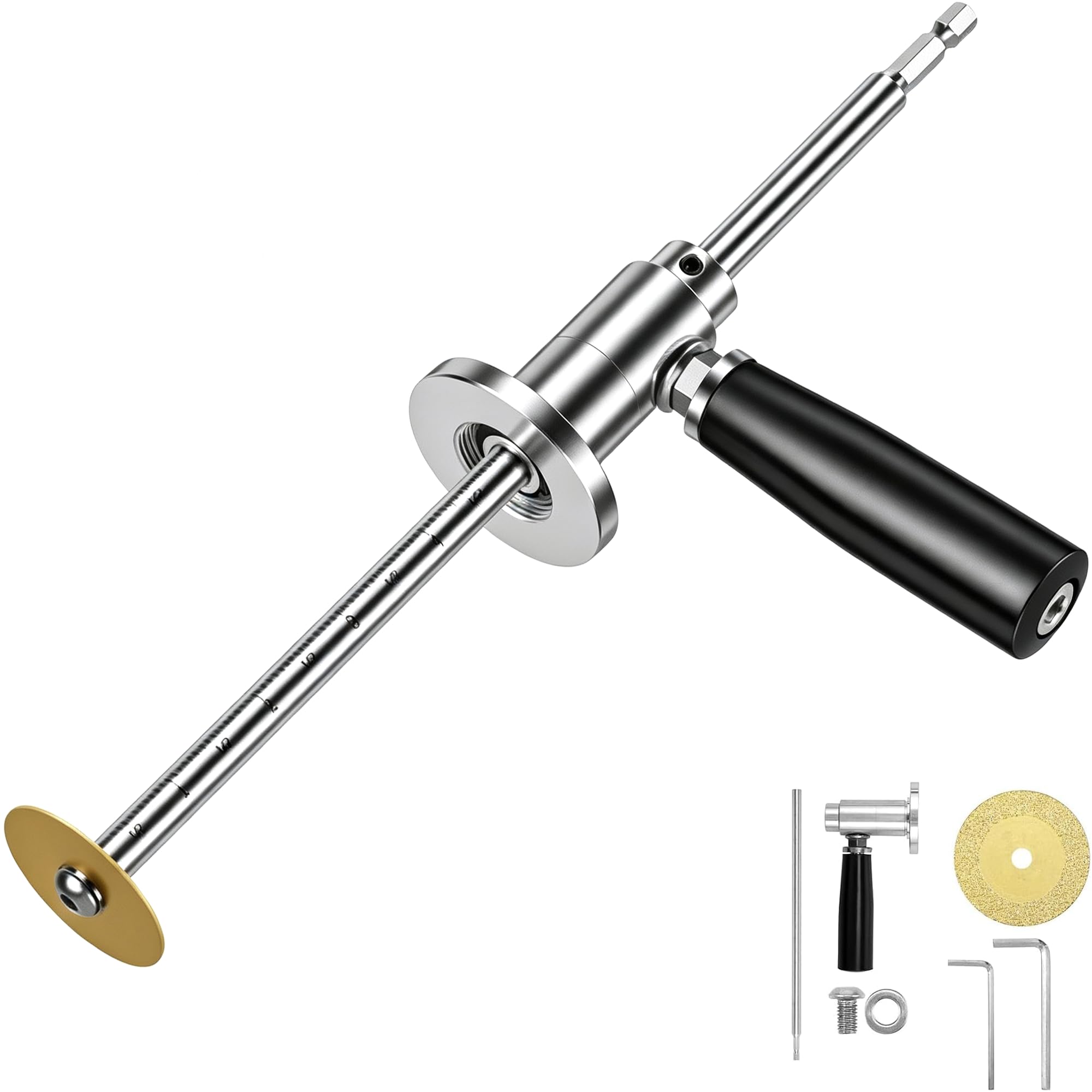 Gxdamxz Internal PVC Pipe Cutter with Hex Shank & Adjustable Depth Guide Ring