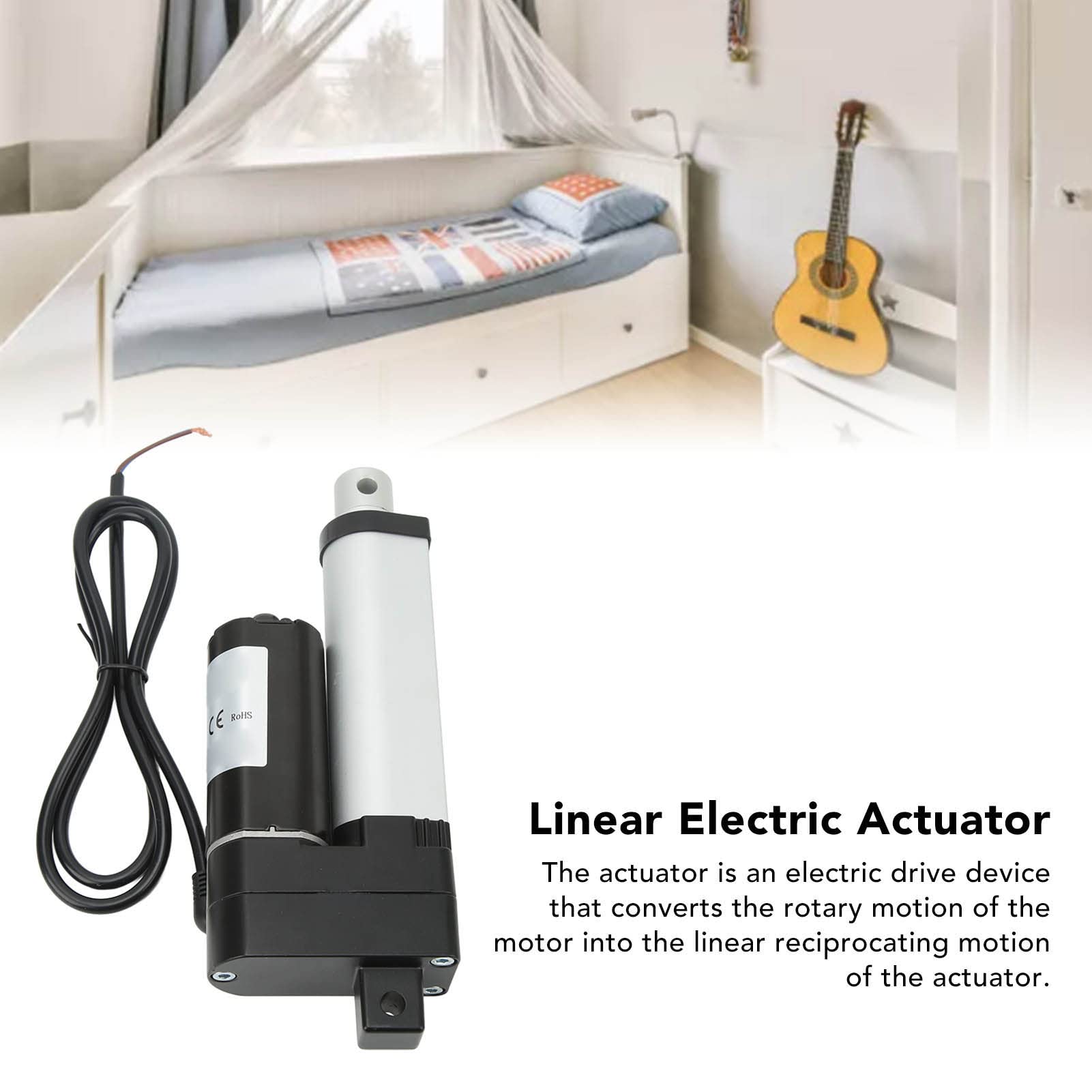 ANKROYU 150 mm Electric Actuator, Aluminum Alloy Solar Tracker Linear Actuator, Stroke Linear Actuator, Linear Motor Actuator for Electric Lifting System Camera Rack (24V)