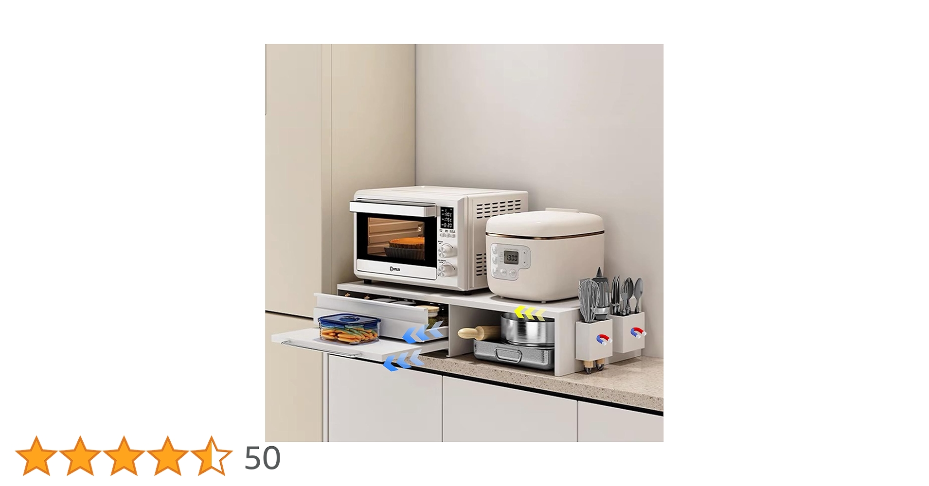 ママ倉 家電下収納延長されたデザイン レンジ下収納大容量レンジ下スライドテーブル 楽天市場】ママ倉 家電下収納 家電下引き出し 延長された