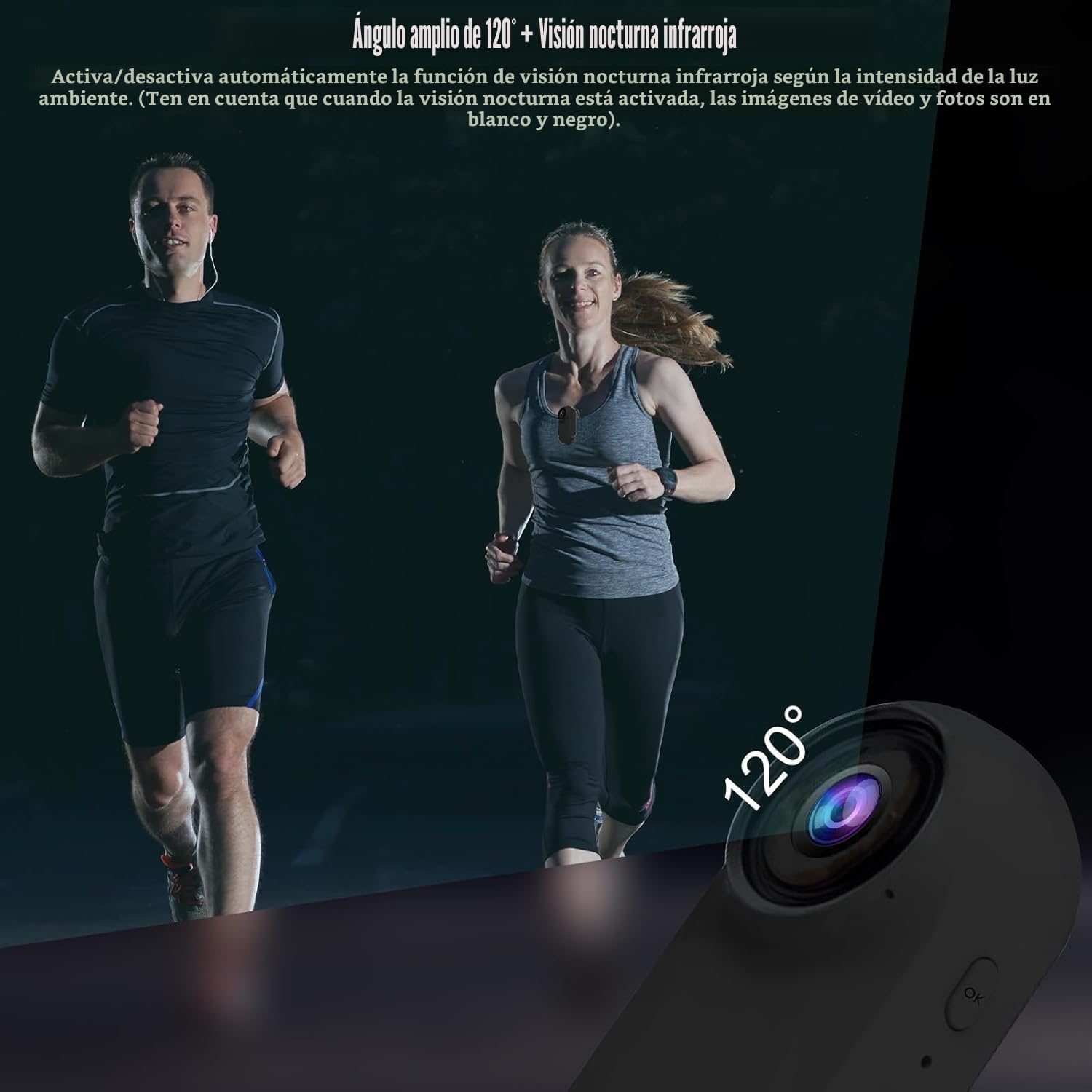 OBEST Mini Camara Accion Visión Nocturna 360 Cámara Deportiva Vlog Bodycam | Cámaras Corporal Cam Casco Moto 1080P con Pantalla 0,85", Camera POV Video para Actividades Diario, Acc multifunción Negro