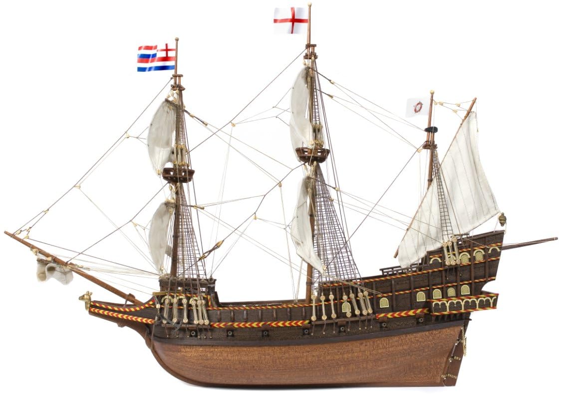Occre Golden Hinde 1:85 Scale Model Ship Kit, Red-brown, 25.3 x 17.7 x 9.1 pulgadas - Image 2