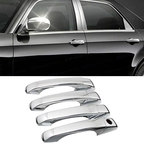 Miniatura 6 de GHXSport Juego de cubierta cromada para manija de puerta y espejo para Chrysler 300 300C 05-10 (no para modelos RT y SRT8)  Dodge Magnum 2005-2008