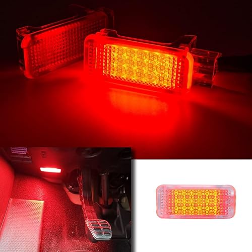 Vista 13 de NJSBYL Golf GTI MK5 MK6 - Luces LED para puerta de cortesía para VW Touareg Tigvan Eos Passat B5 B6 CC Golf 4/5/6 Sharan Beetle Blue LED Guantera