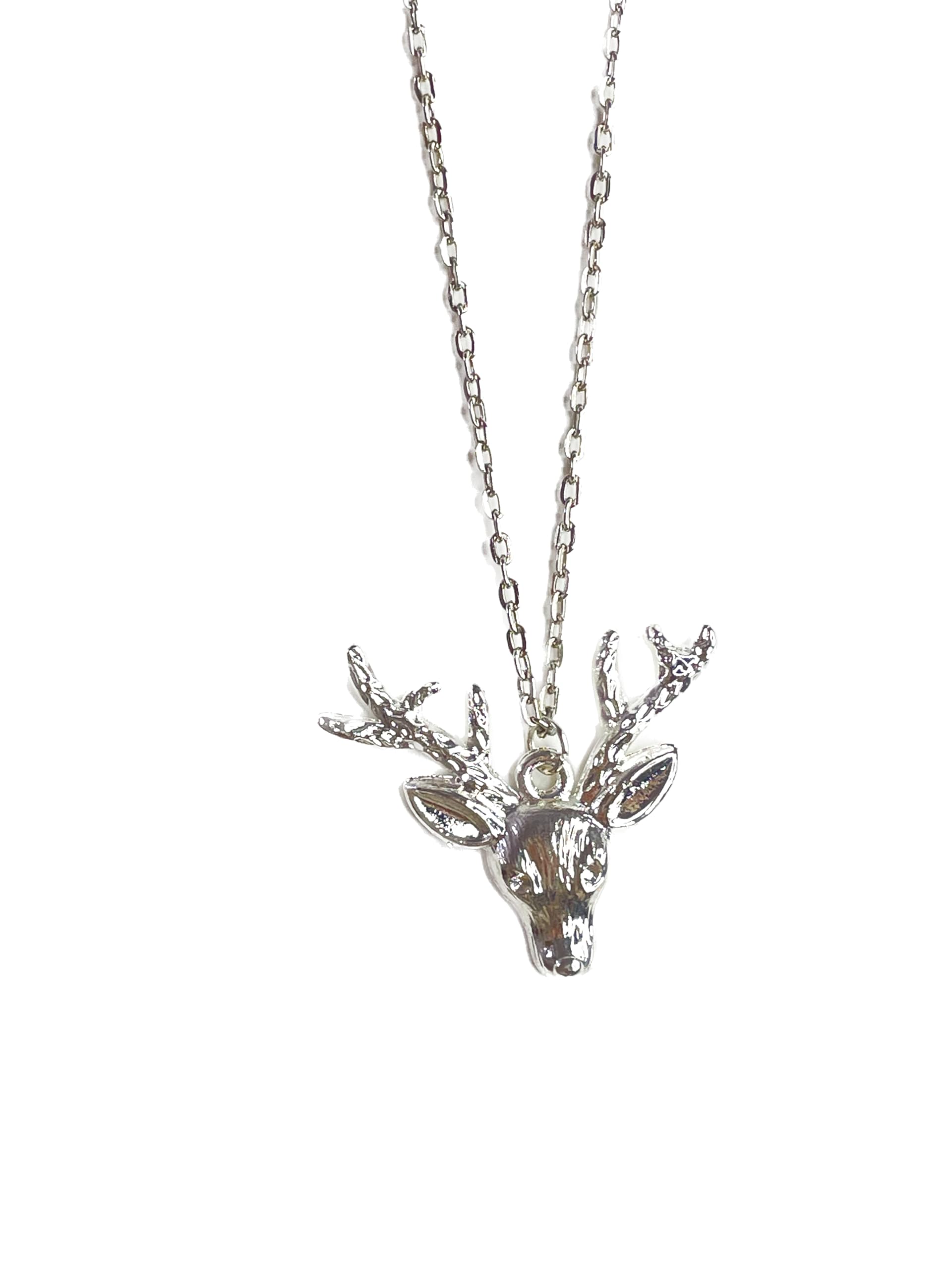 SIMPLY GORGEOUS Deer Head Silver Pendant Necklace: Stainless Steel Anti-Tarnish Neck Chain With Charm Necklace, For Men, Women, Unisex, Couple Jewellery For Him And Her (B0CZRM9KGN) Amazon Price History, Amazon Price Tracker