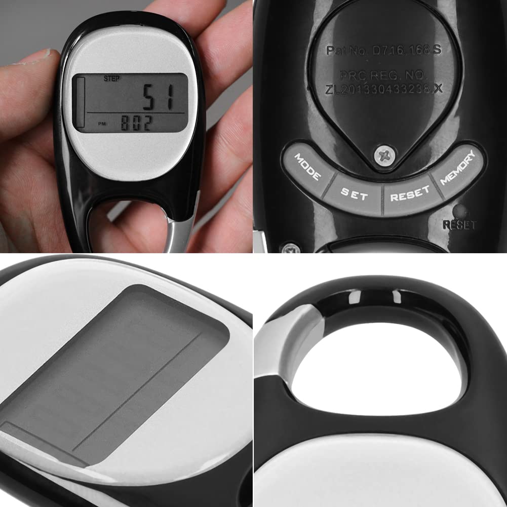 ThreeH Contapassi Digitale per Camminare Pedometro 3D con Clip Passi Distanza Calorie Memoria Esercizio Fitness Activity Tracker per Anziani Bambini