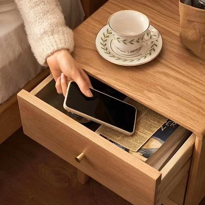 MU RONG ベッドサイドテーブル ナイトテーブル 木製 サイドテーブル