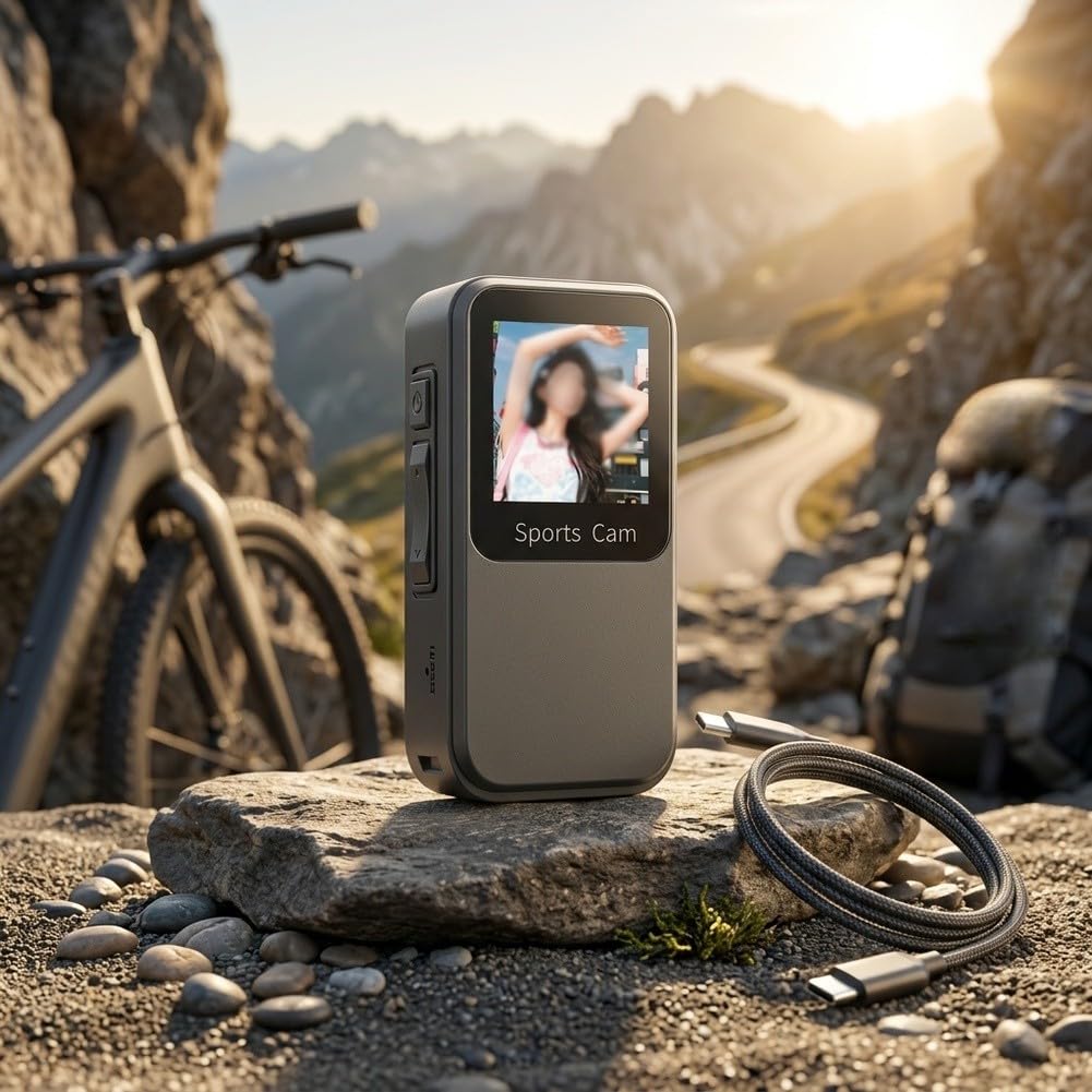 Action Camera 4K con audio, per corpo compatto in ABS per esterni
