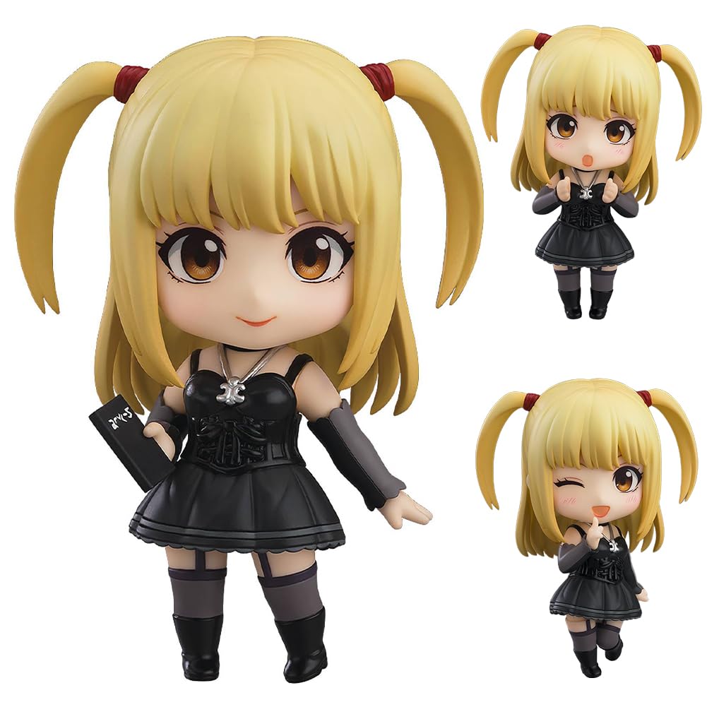Anjinguang Anime Misa Amane Figure L Action Figure Movable Interchangeable Face Model Mini PVC Figurine Static Image Statue Desktop Ornament 10cm
