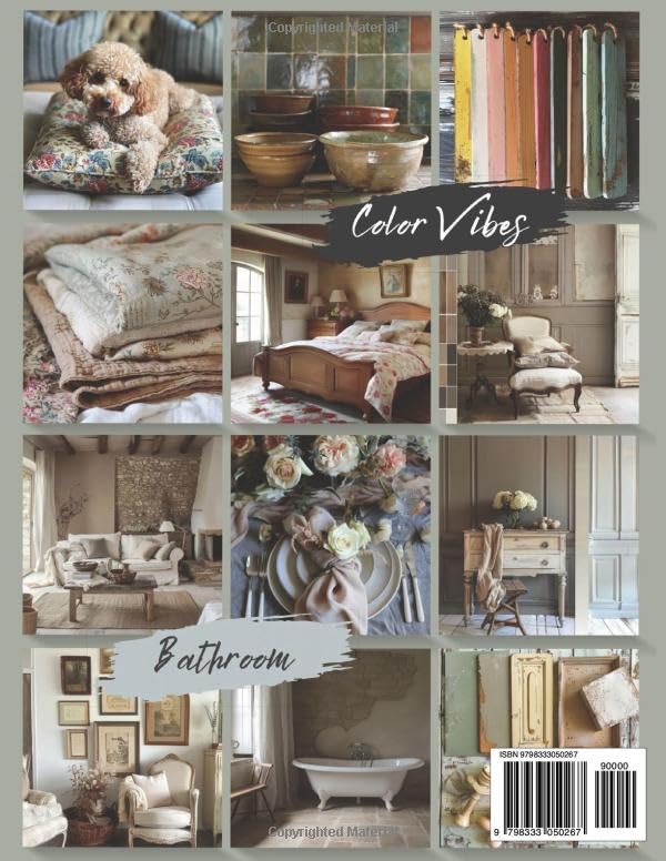 Dream Home Vision Board Clip Art Book: French Country | Premium Inspirational Images, Interior Decorating Ideas Design & Style Manifestation Pictures for Moodboard & Collage with Labels image 3