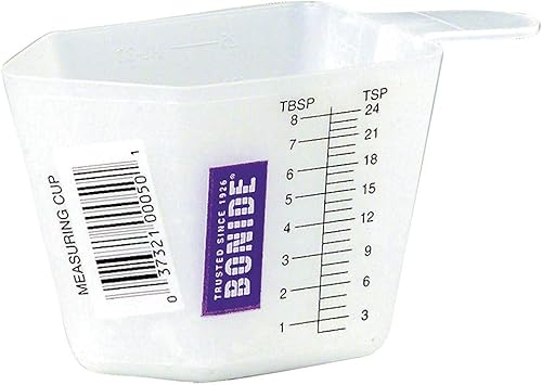 Bonide Vasos medidores multiusos de 4 onzas para soluciones de jardinería, medir y mezclar pesticidas, fertilizantes en casa, color blanco