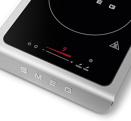 Miniatura 7 de SMEG Cocina de inducción portátil de 1800 W - Colección Collezione  Placa de inducción de un solo quemador con sonda, 9 niveles de potencia +
