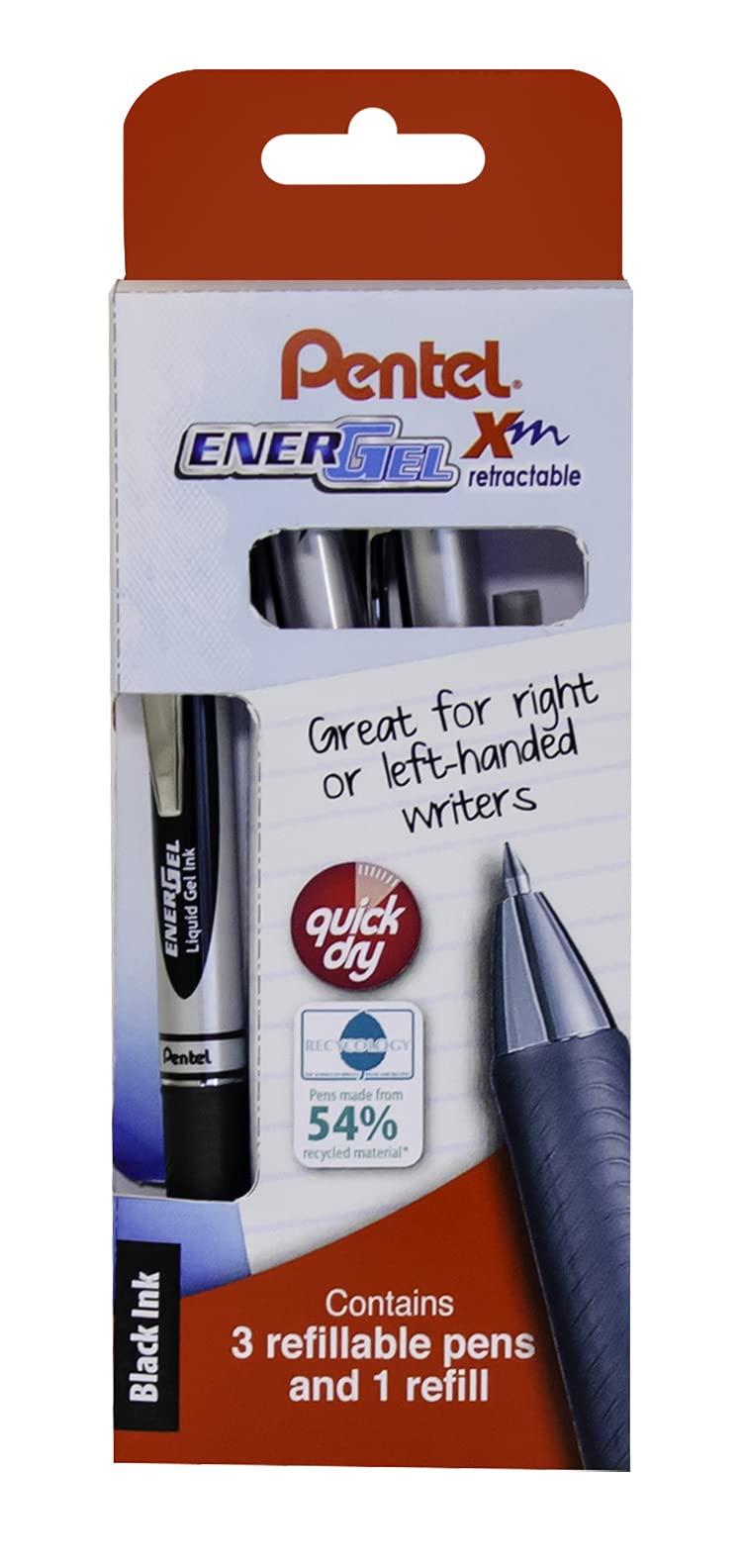 Pentel WAL ENER XM RET 3PCE BLK 1PCE 0.7 REF BLK