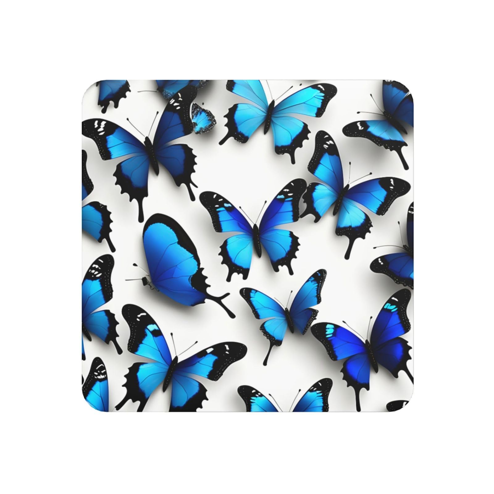 Many Blue Butterflies Print Refrigerator Magnet,Magnets For Refrigerator Decoration, Kitchen, Office, Wall