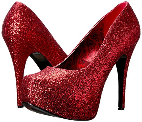 Pleaser Pink Label Women's Teeze-06Gw Platform Pump, Red Glitter, 13 M Us #TOP6