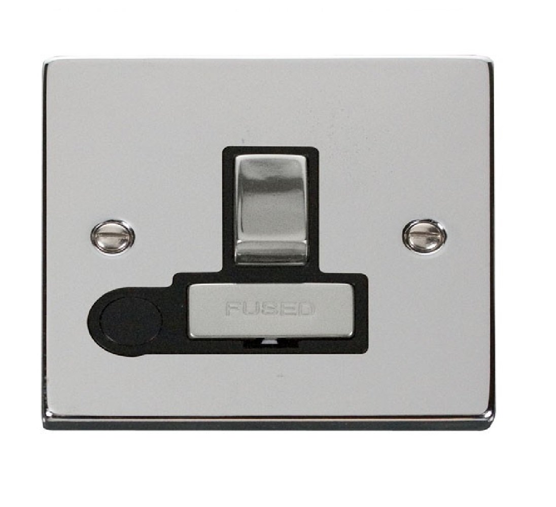 Click Deco Polished Chrome 1 Gang 13 Amp Switched Fused Spur Flex Vpch551bk