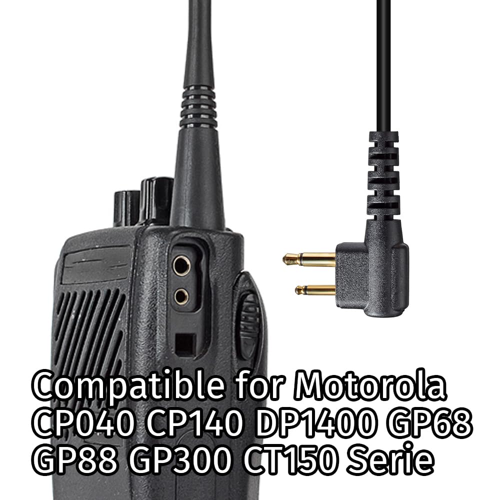 HYS Walkie Talkie słuchawki kompatybilne z Motorola CP040 CP140 Hytera Midland 2-kierunkowy radiowy zestaw słuchawkowy z mikrofonem dla bezpieczeństwa policji (10 sztuk)