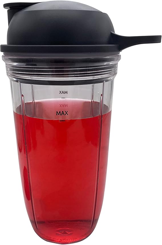 Replacement Blender Cup 24oz with To-go-lid, compatible with NutriBullet Blender Combo NBF10500/NBF70500/ZNBF30400Z/ZNBF30500Z/NB80500/NB50550AK/NB30500MC(2 cup, 24oz)