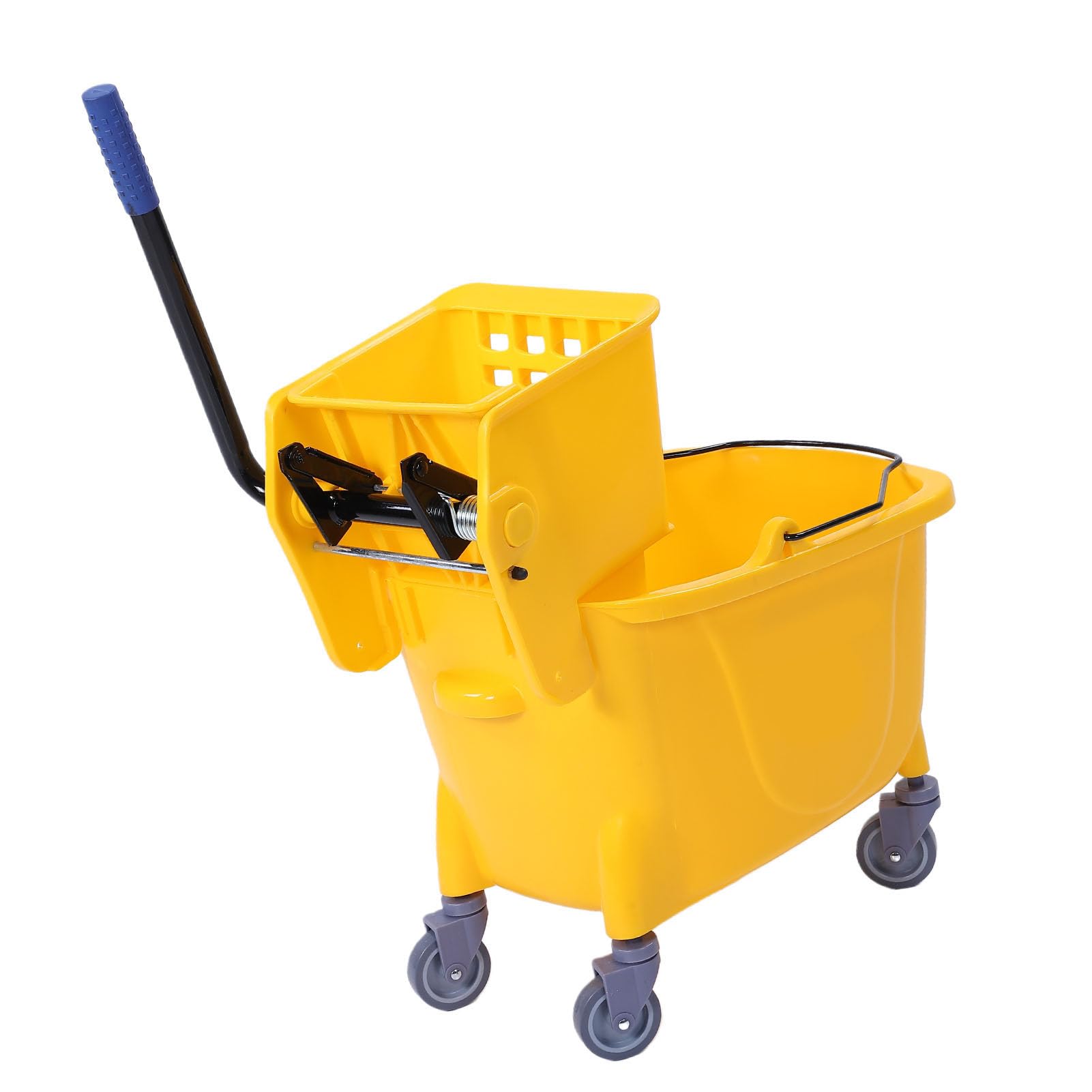 Cubo para Fregona de 32L, Cubo de Limpieza con Escurridor Lateral y Estructura Robusta, Cubo con Escurridor para Limpieza de Pisos