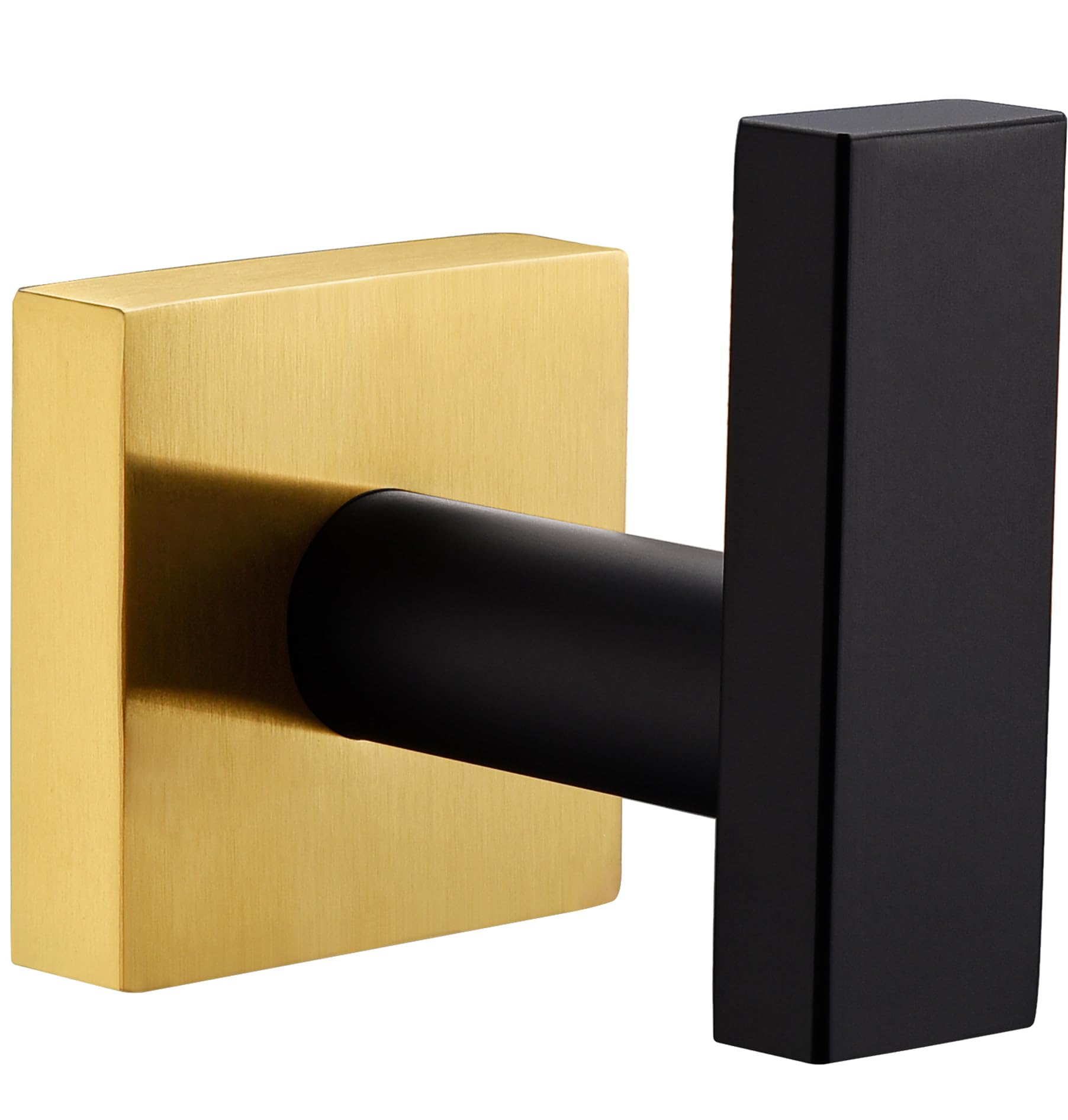 Angle Simple Towel Hook Black & Gold, Stainless Steel Bathroom Towel Holder, Robe Hook, Kitchen Towel Hanger, Wall Mount