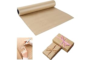 Shinok Brown Kraft Paper Roll: 15" x 33' (400 ") Neutral Wrapping...