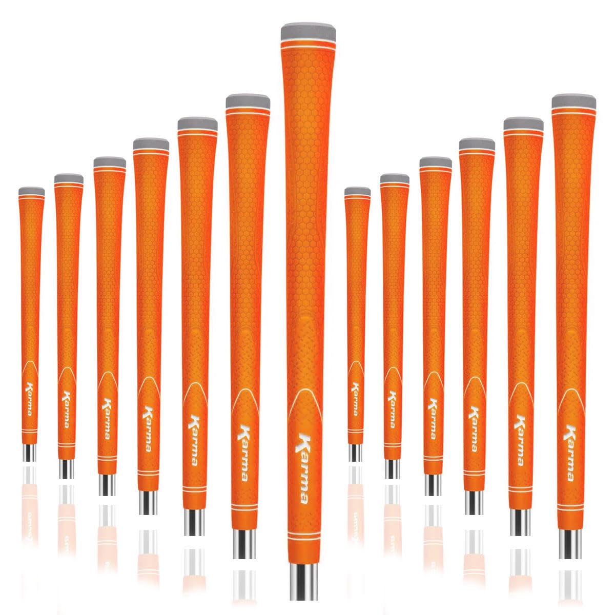 Karma Neion II Golf Grip Bundle (13 Pezzi), Arancione