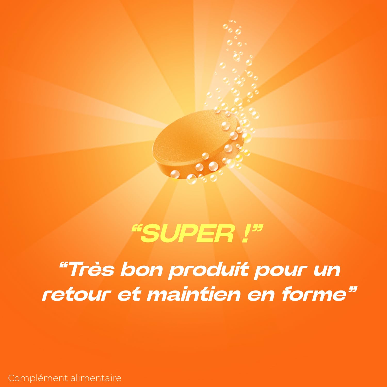 Berocca Immunité Flash - Soutient Système Immunitaire - Complément Alimentaire Immunité - Zinc, Vitamine D & C - Multivitamines et Minéraux - Goût Orange - Maxi Format 60 Comprimés Effervescents