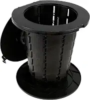 Banheiro portátil, vaso sanitário de acampamento ao ar livre com tampa, vaso sanitário retrátil para campervan, vaso sanitário de pesca portátil dobrável para acampamento, caminhadas, pesca