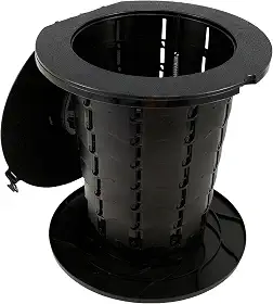 Banheiro portátil, vaso sanitário de acampamento ao ar livre com tampa, vaso sanitário retrátil para campervan, vaso sanitário de pesca portátil dobrável para acampamento, caminhadas, pesca