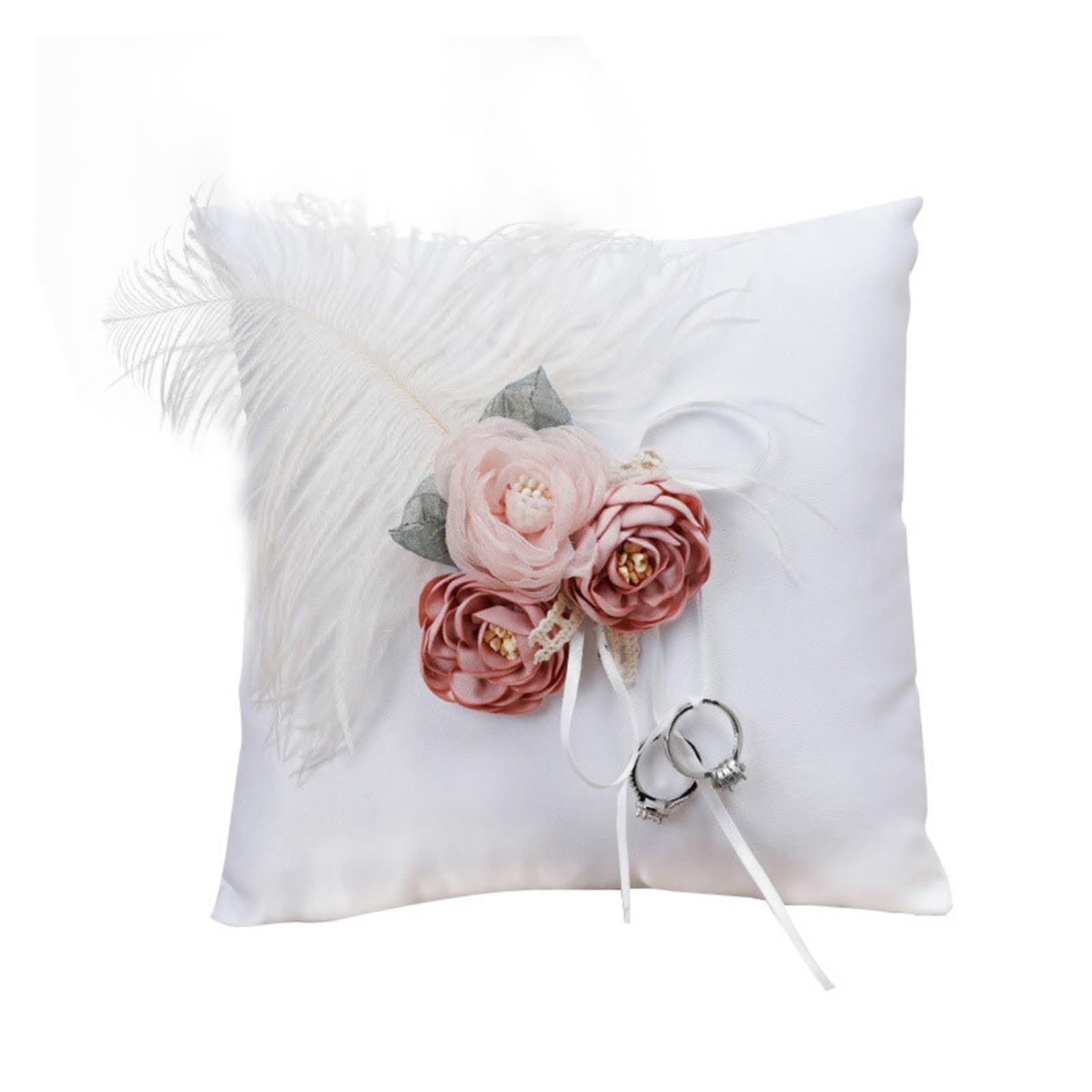 HEUchuan wedding ring cushion Support Cushion Ring Pillow Bearer Cushions Party Decoration Flowers Romantic Decor Pallet