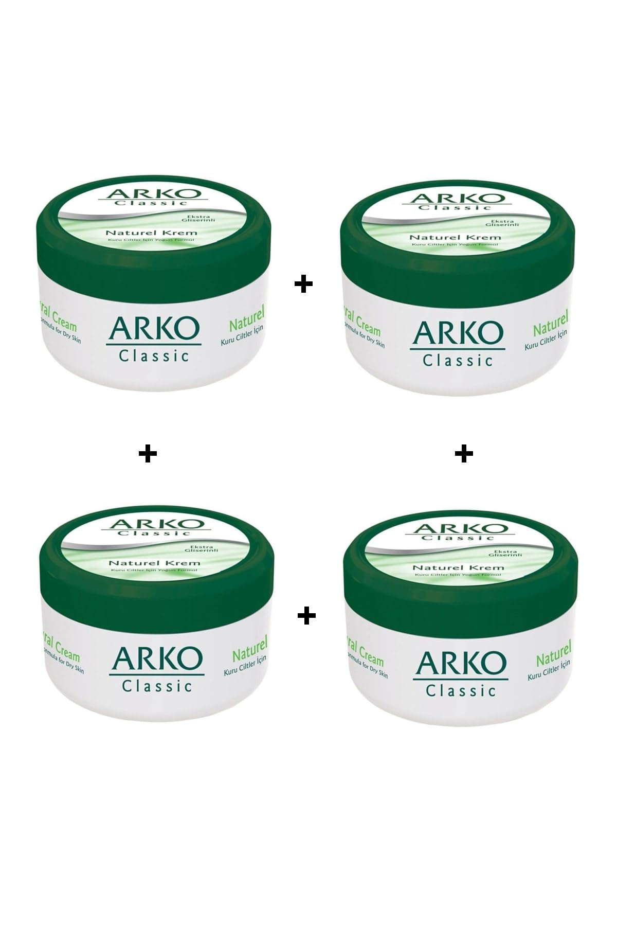 ARKO Classic Nem Naturel El ve Vücut Kremi, 4x150 ml