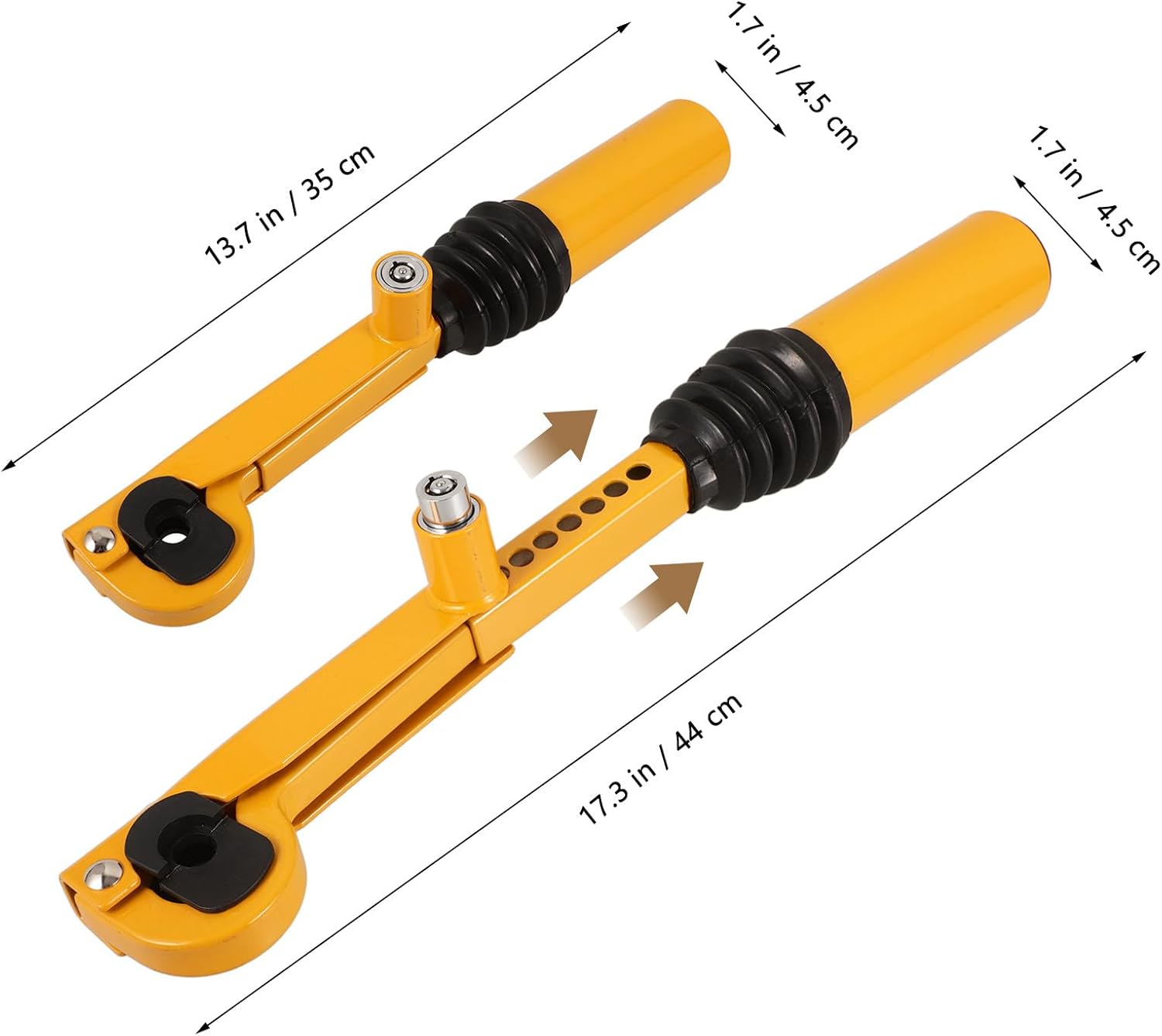 Adjustable Steel Car Gear Stick Lock with Handbrake Anti-Theft Device Vehicle Shifter Lock for Theft Prevention in Cars and Trucks