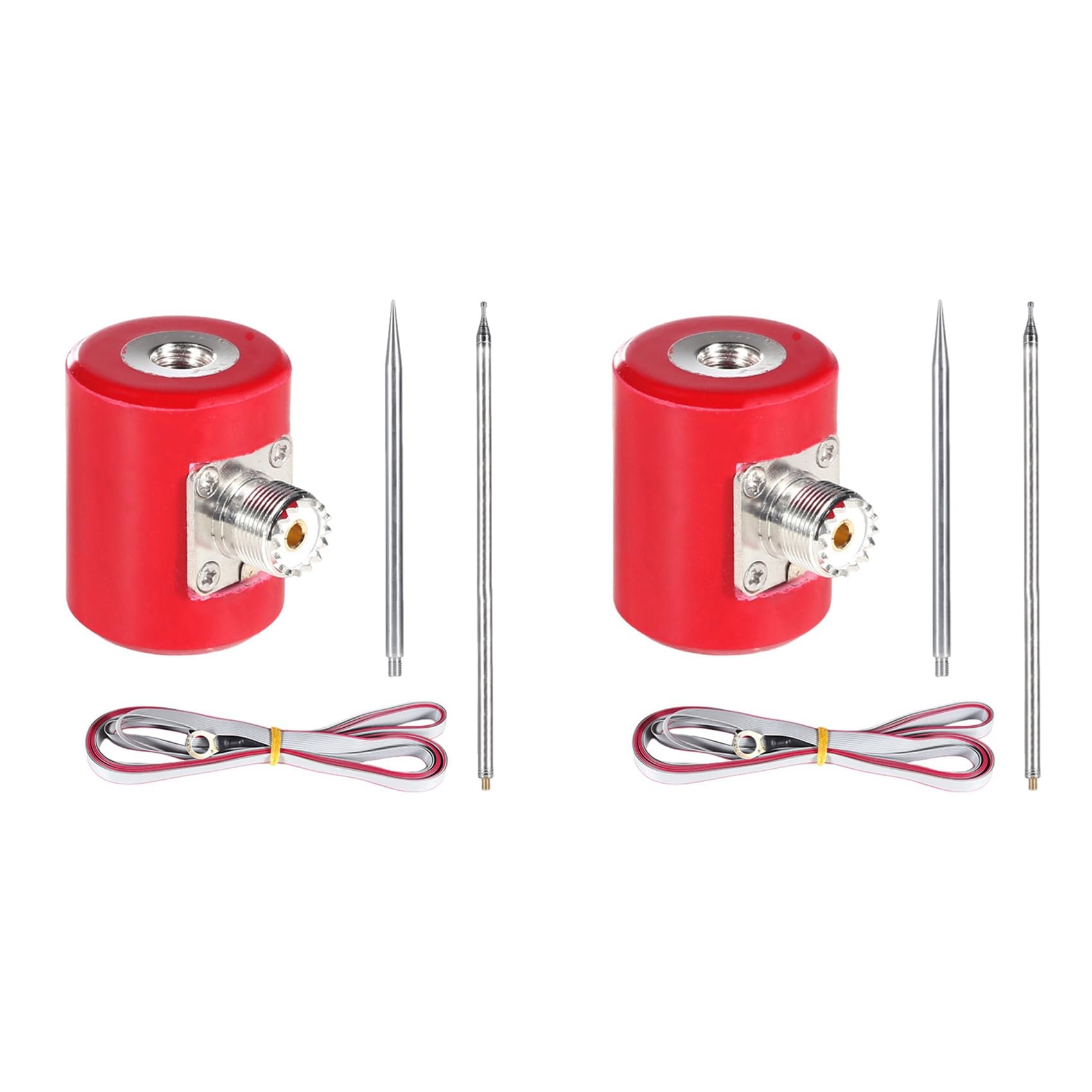 2X Antenna QRP 5M/16.4FT 14M-30MHz 300W HF Antenna Multifunzione Portatile nel Acciaio Inossidabile 1/4 Lunghezza D' USDX Radio