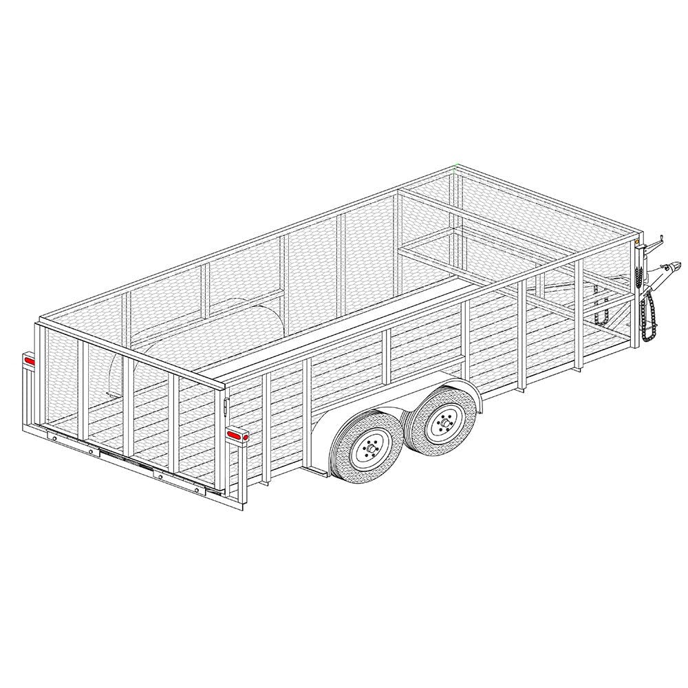 The Trailer Parts Outlet - 1682LS - 16' x 82