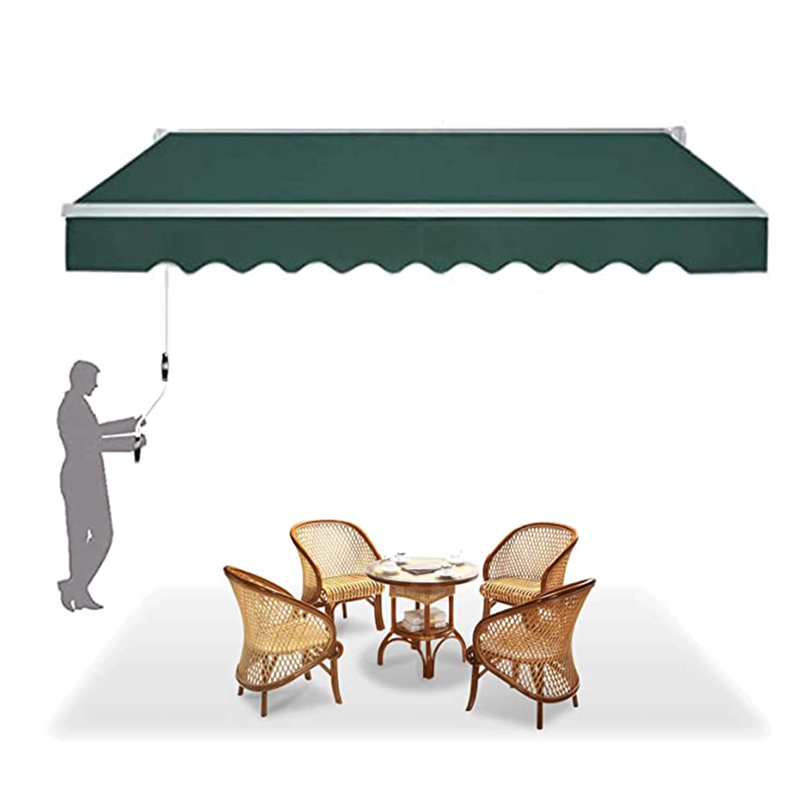 Amazon | Ywanwj 2x1.5m オーニングテント 引き込み式オーニング