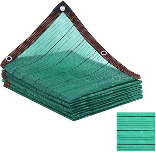 KDDEON - Toldo de tela con aguja plana verde antienvejecimiento, 80% resistente a los rayos UV, tejido de malla transpirable, malla de sombra para