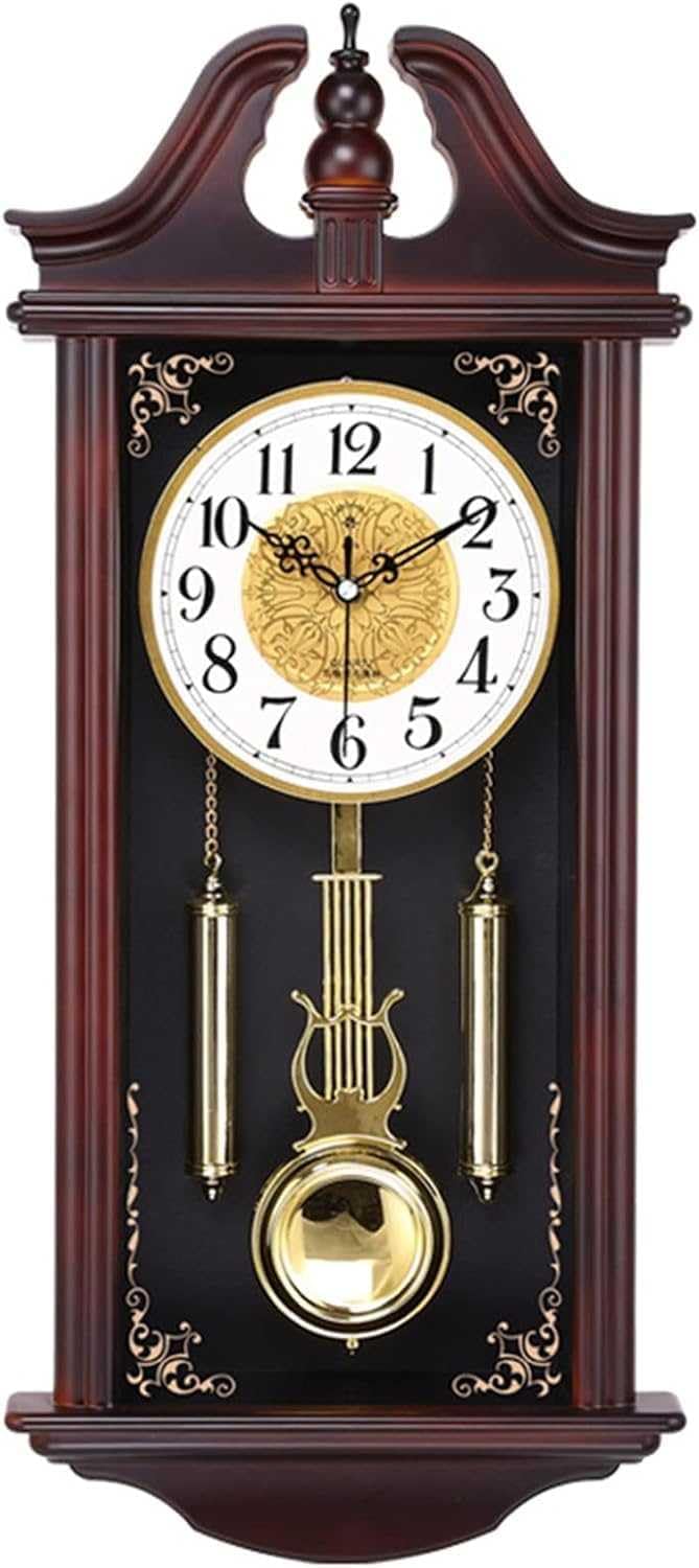 Reloj de madera – Reloj de péndulo tradicional para decoración del hogar – 66 cm diseño elegante y elegante