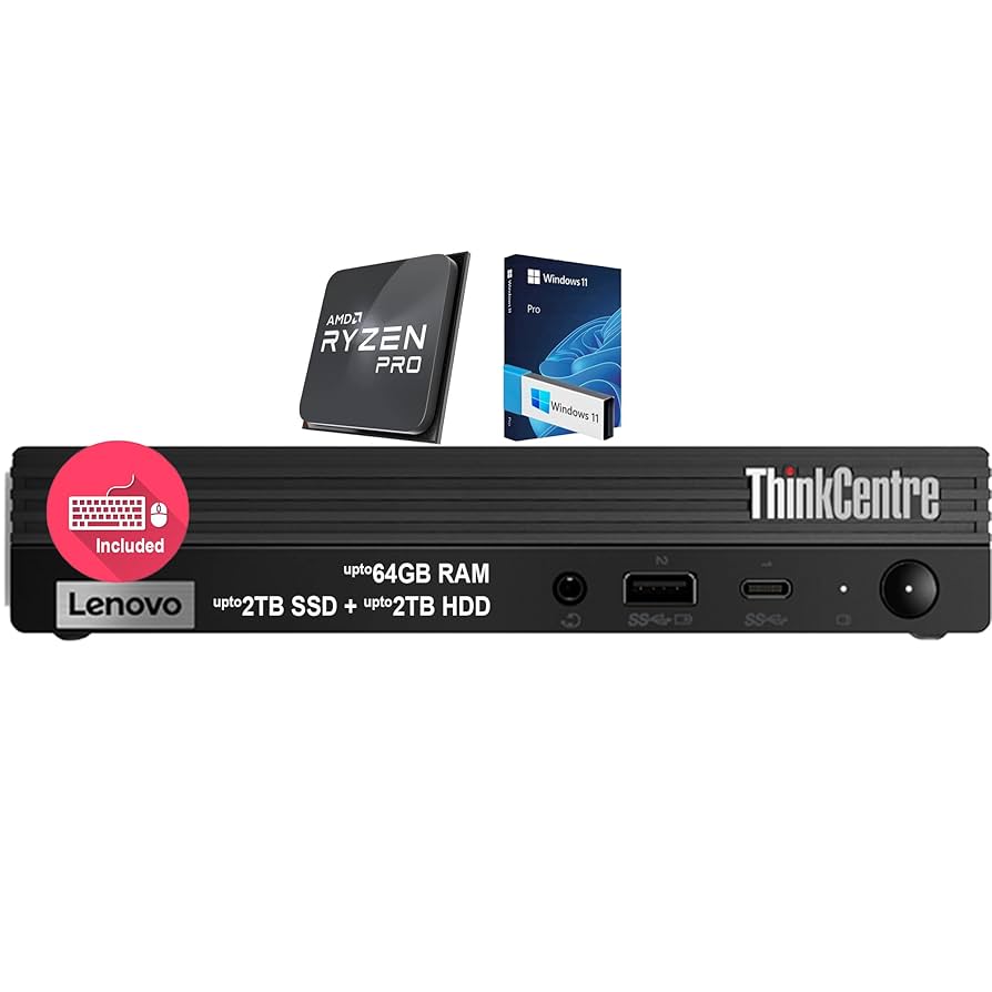 Lenovo ThinkCentre ミニPC ssd525GB Amazon.com: Lenovo ThinkCentre Mini PC, Ultra-Fast AMD Ryzen