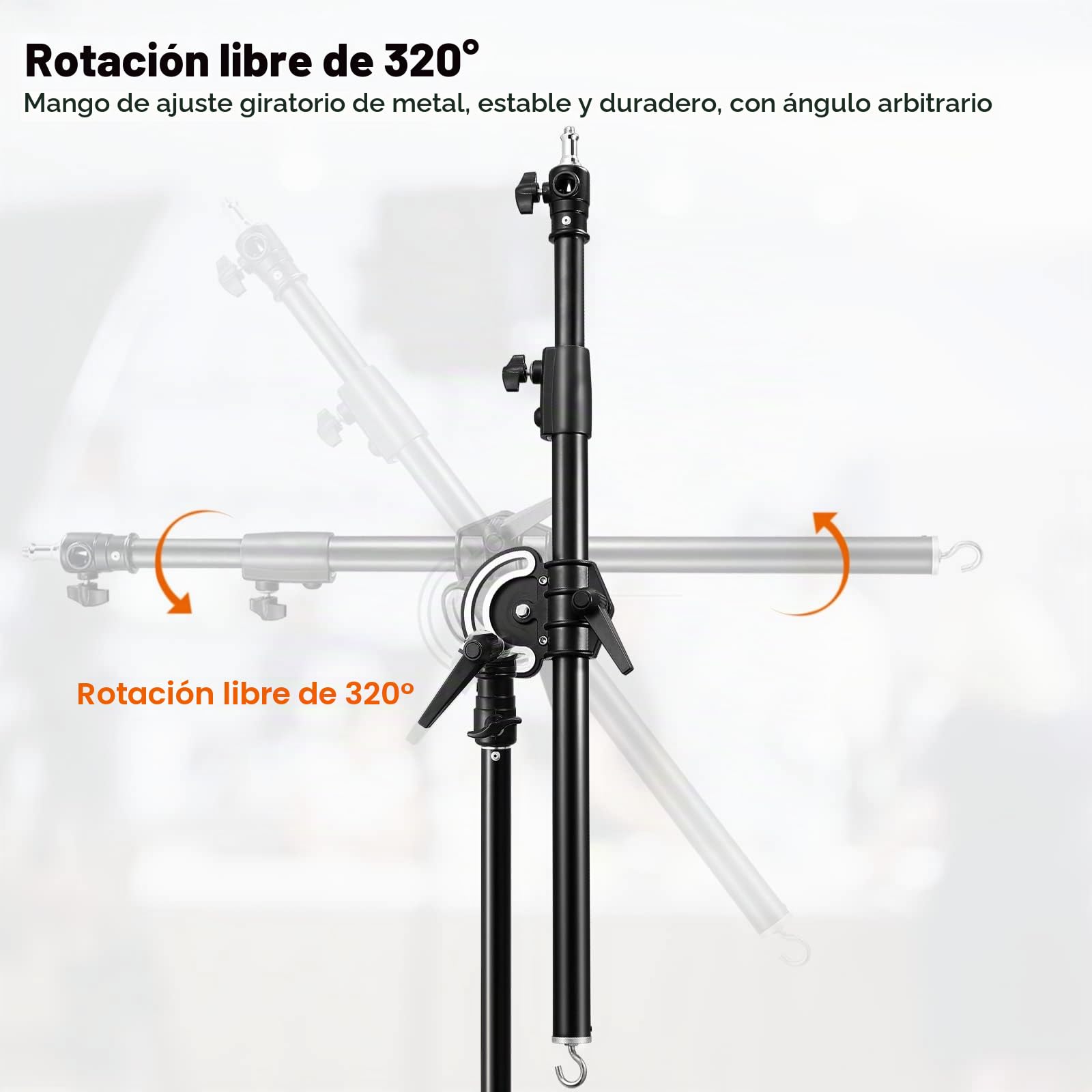 Soonpho Horca 158 cm trípode de horca del brazo del instructor con bolsillo pesado y 1/4 "3/8 C-Stand