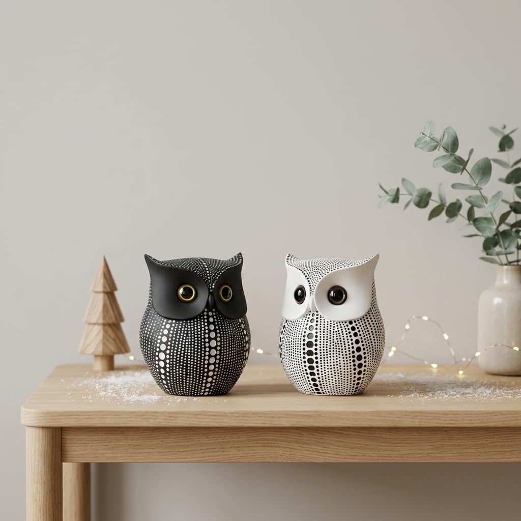 Lucky Owl Statues - Home Decor -8