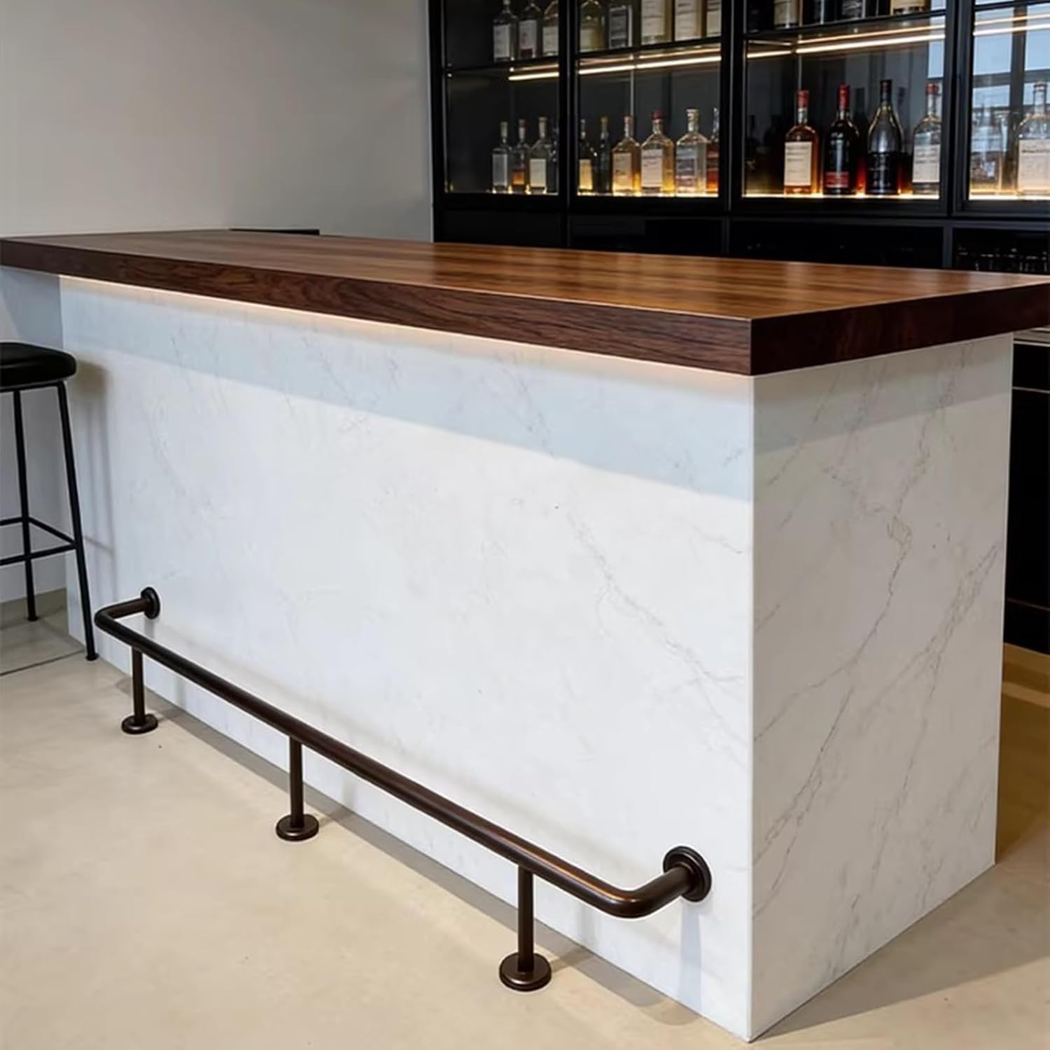 VUIKLCty Floor-standing Bar Handrail Kit, Suitable For Home Or Commercial Use(120cm/3.9ft)