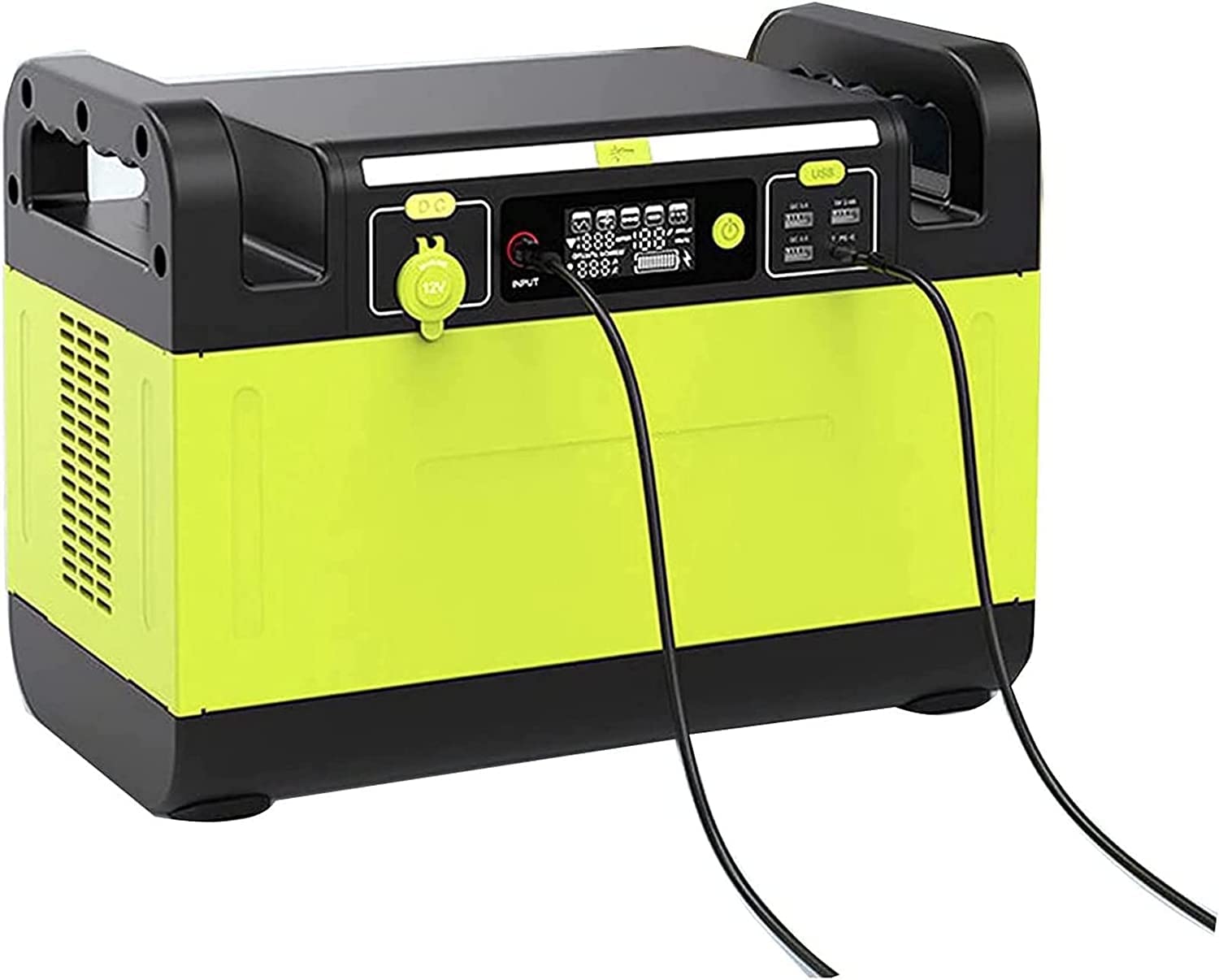 Générateur Solaire d'extérieur, Batterie de Secours au Lithium 1 344 Wh, Prise Secteur à Onde sinusoïdale Pure 220 V/200 W, Centrale électrique Portable 1 500 W
